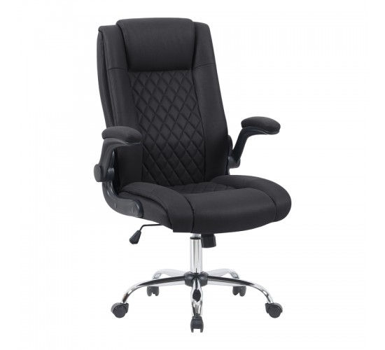 Καρέκλα γραφείου διευθυντη Kesla PES μαύρo 65x65x113-121εκ Υλικό: Technical Fabric -   METAL 360-000027