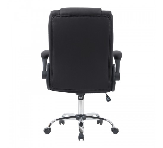 Καρέκλα γραφείου διευθυντη Kesla PES μαύρo 65x65x113-121εκ Υλικό: Technical Fabric -   METAL 360-000027