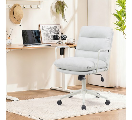 Καρέκλα γραφείου διευθυντη Kreno PES γκρι 56x67x89-97εκ Υλικό: Technical Fabric-  METAL 360-000028