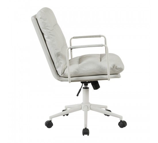 Καρέκλα γραφείου διευθυντη Kreno PES γκρι 56x67x89-97εκ Υλικό: Technical Fabric-  METAL 360-000028