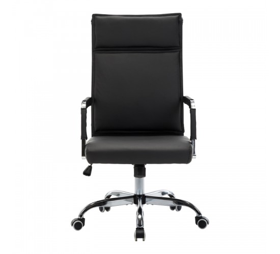 Καρέκλα γραφείου διευθυντη Mavel PU μαύρo 55x62x100-110εκ Υλικό: PU  METAL 360-000029