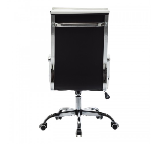 Καρέκλα γραφείου διευθυντη Mavel PU λευκό 55x62x100-110εκ Υλικό: PU  METAL 360-000030
