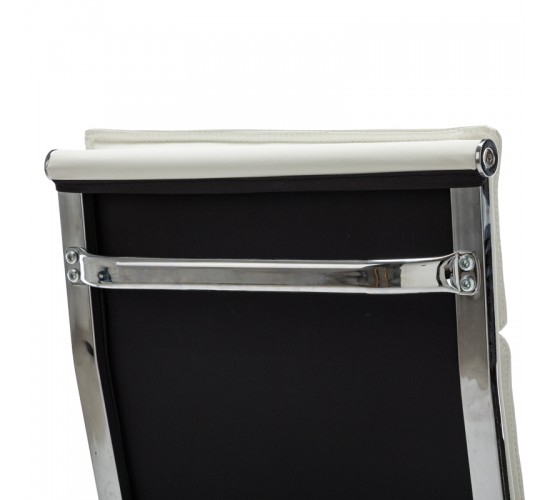 Καρέκλα γραφείου διευθυντη Mavel PU λευκό 55x62x100-110εκ Υλικό: PU  METAL 360-000030