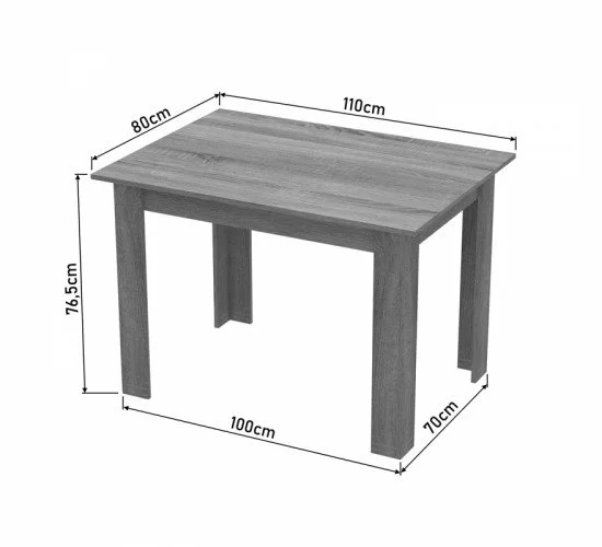 Τραπέζι Manka σε λευκή απόχρωση 110x80x77εκ Υλικό: CHIPBOARD 16mm 361-000001 Τραπέζι Manka σε λευκή απόχρωση 110x80x77εκ Υλικό: CHIPBOARD 16mm 361-000001