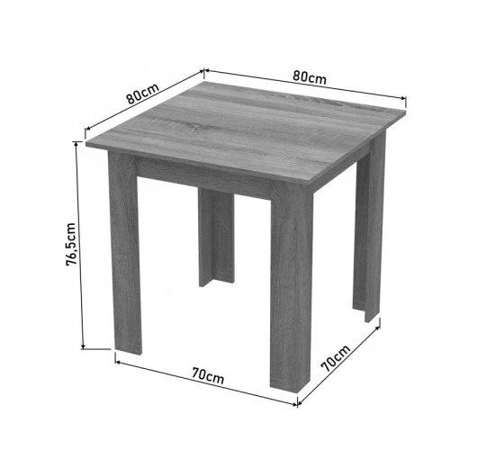 Τραπέζι Manka I μελαμίνη σε wenge απόχρωση 80x80x77εκ Υλικό: CHIPBOARD 16mm 361-000008 Τραπέζι Manka I μελαμίνη σε wenge απόχρωση 80x80x77εκ Υλικό: CHIPBOARD 16mm 361-000008