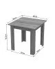 Τραπέζι Manka I μελαμίνη σε wenge απόχρωση 80x80x77εκ Υλικό: CHIPBOARD 16mm 361-000008 Τραπέζι Manka I μελαμίνη σε wenge απόχρωση 80x80x77εκ Υλικό: CHIPBOARD 16mm 361-000008