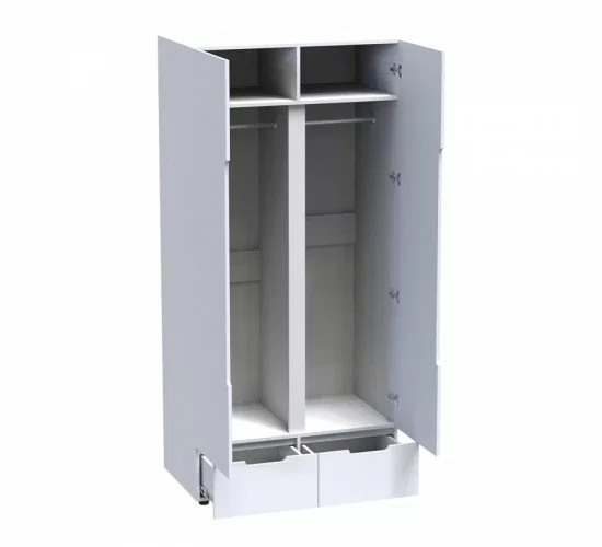 Ντουλάπα δίφυλλη Afina mdf σε λευκή glossy απόχρωση 100x57x213εκ Υλικό: CHIPBOARD - MDF 361-000017 Ντουλάπα δίφυλλη Afina mdf σε λευκή glossy απόχρωση 100x57x213εκ Υλικό: CHIPBOARD - MDF 361-000017