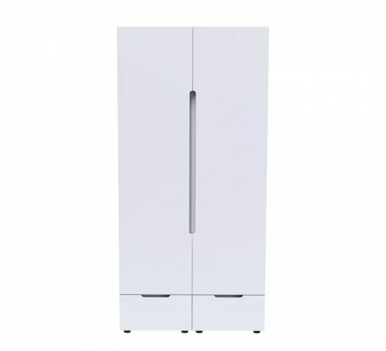 Ντουλάπα δίφυλλη Afina mdf σε λευκή glossy απόχρωση 100x57x213εκ Υλικό: CHIPBOARD - MDF 361-000017 Ντουλάπα δίφυλλη Afina mdf σε λευκή glossy απόχρωση 100x57x213εκ Υλικό: CHIPBOARD - MDF 361-000017