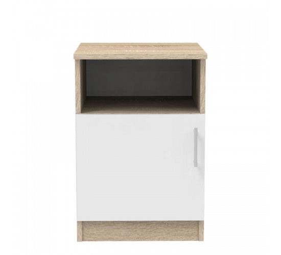 Κομοδίνο Galdi σε sonoma-λευκή απόχρωση 40x45x60εκ Υλικό: CHIPBOARD 361-000035 Κομοδίνο Galdi σε sonoma-λευκή απόχρωση 40x45x60εκ Υλικό: CHIPBOARD 361-000035
