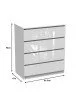 Συρταριέρα Dicama mdf-μελαμίνη σε λευκη glossy απόχρωση 85.5x47x98εκ Υλικό: CHIPBOARD - MDF 361-000046 Συρταριέρα Dicama mdf-μελαμίνη σε λευκη glossy απόχρωση 85.5x47x98εκ Υλικό: CHIPBOARD - MDF 361-000046