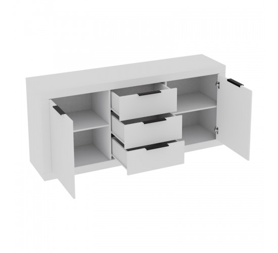 Μπουφές Doha σε λευκή απόχρωση 180x45x80.5εκ Υλικό: CHIPBOARD 361-000073 Μπουφές Doha σε λευκή απόχρωση 180x45x80.5εκ Υλικό: CHIPBOARD 361-000073