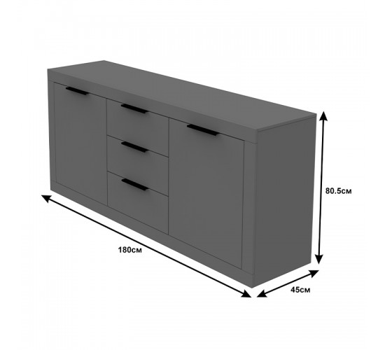 Μπουφές Doha σε λευκή απόχρωση 180x45x80.5εκ Υλικό: CHIPBOARD 361-000073 Μπουφές Doha σε λευκή απόχρωση 180x45x80.5εκ Υλικό: CHIPBOARD 361-000073