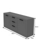 Μπουφές Doha σε λευκή απόχρωση 180x45x80.5εκ Υλικό: CHIPBOARD 361-000073 Μπουφές Doha σε λευκή απόχρωση 180x45x80.5εκ Υλικό: CHIPBOARD 361-000073