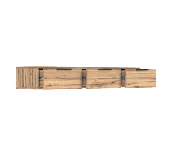 Κονσόλα με 3 συρτάρια Doha σε μαύρη με oak απόχρωση 120x39x22cm Υλικό: CHIPBOARD 361-000075 Κονσόλα με 3 συρτάρια Doha σε μαύρη με oak απόχρωση 120x39x22cm Υλικό: CHIPBOARD 361-000075
