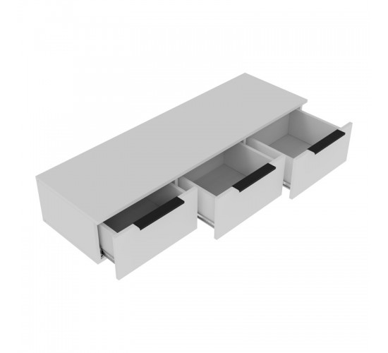 Κονσόλα με 3 συρτάρια Doha σε λευκή απόχρωση 120x39x22cm Υλικό: CHIPBOARD 361-000077 Κονσόλα με 3 συρτάρια Doha σε λευκή απόχρωση 120x39x22cm Υλικό: CHIPBOARD 361-000077