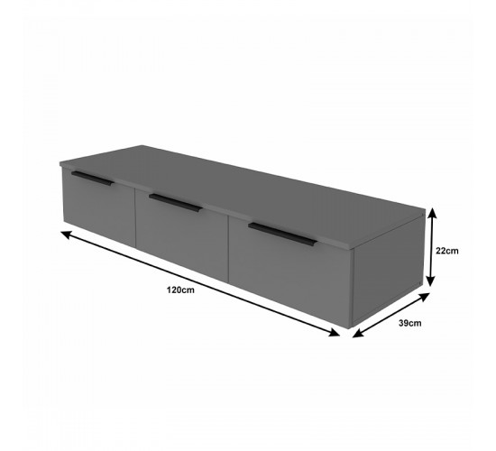 Κονσόλα με 3 συρτάρια Doha σε λευκή απόχρωση 120x39x22cm Υλικό: CHIPBOARD 361-000077 Κονσόλα με 3 συρτάρια Doha σε λευκή απόχρωση 120x39x22cm Υλικό: CHIPBOARD 361-000077