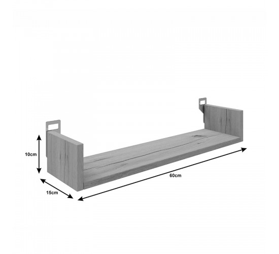Ραφιέρα τοίχου Derva σε oak απόχρωση 60x15x10cm Υλικό: CHIPBOARD 361-000083 Ραφιέρα τοίχου Derva σε oak απόχρωση 60x15x10cm Υλικό: CHIPBOARD 361-000083