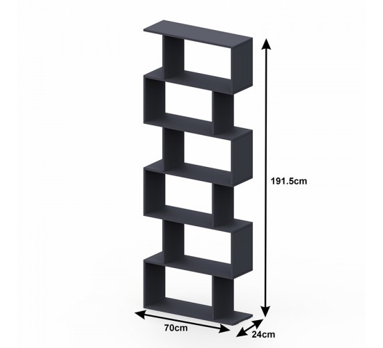 Βιβλιοθήκη Sezen σε λευκή απόχρωση 70x24x191.5εκ Υλικό: CHIPBOARD 361-000093 Βιβλιοθήκη Sezen σε λευκή απόχρωση 70x24x191.5εκ Υλικό: CHIPBOARD 361-000093