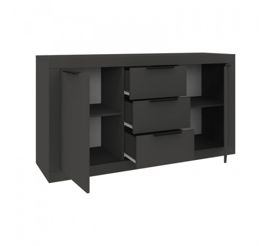 Μπουφές Doha σε ανθρακί απόχρωση 150x45x80.5εκ Υλικό: CHIPBOARD 361-000102
