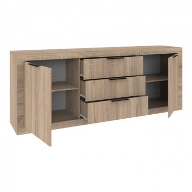 Μπουφές Doha σε sonoma απόχρωση 210x45x80.5εκ Υλικό: CHIPBOARD 361-000104