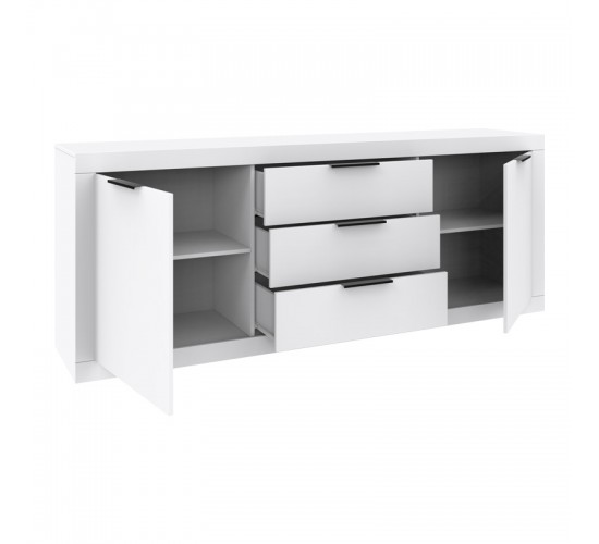 Μπουφές Doha σε λευκή απόχρωση 210x45x80.5εκ Υλικό: CHIPBOARD 361-000107