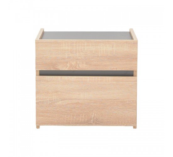 Κομοδίνο Comcie σε φυσικό με γκρι απόχρωση 50x42x45.5εκ Υλικό: CHIPBOARD 362-000001 Κομοδίνο Comcie σε φυσικό με γκρι απόχρωση 50x42x45.5εκ Υλικό: CHIPBOARD 362-000001