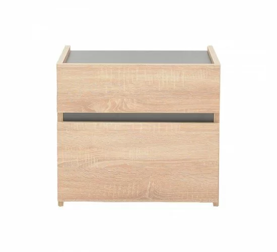 Κομοδίνο Comcie σε φυσικό με γκρι απόχρωση 50x42x45.5εκ Υλικό: CHIPBOARD 362-000001 Κομοδίνο Comcie σε φυσικό με γκρι απόχρωση 50x42x45.5εκ Υλικό: CHIPBOARD 362-000001