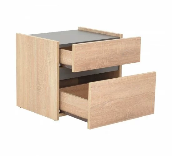 Κομοδίνο Comcie σε φυσικό με γκρι απόχρωση 50x42x45.5εκ Υλικό: CHIPBOARD 362-000001 Κομοδίνο Comcie σε φυσικό με γκρι απόχρωση 50x42x45.5εκ Υλικό: CHIPBOARD 362-000001