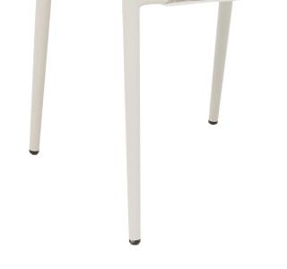 Πολυθρόνα αλουμινίου Elation στοιβαζόμενη λευκός σκελετός-textilene γκρι και rattan σε φυσική απόχρωση 56x52x76εκ Υλικό: ALUMINUM - PE RATTAN - TEXTILENE 364-000004