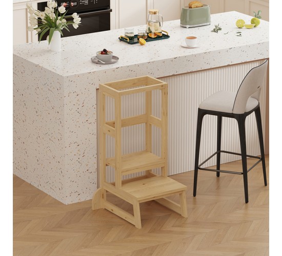 Παιδικός πύργος εκμάθησης Chiquel τ.Montessori ξύλο σε φυσική απόχρωση 45.7x51x90εκ Υλικό: PINE WOOD 370-000028