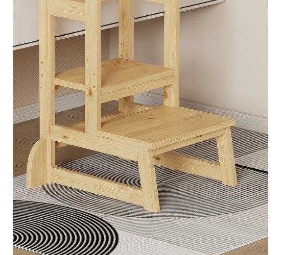 Παιδικός πύργος εκμάθησης Chiquel τ.Montessori ξύλο σε φυσική απόχρωση 45.7x51x90εκ Υλικό: PINE WOOD 370-000028