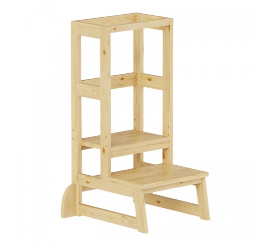 Παιδικός πύργος εκμάθησης Chiquel τ.Montessori ξύλο σε φυσική απόχρωση 45.7x51x90εκ Υλικό: PINE WOOD 370-000028