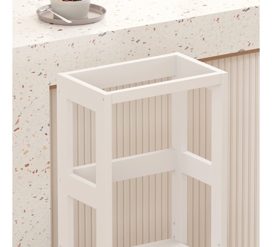 Παιδικός πύργος εκμάθησης Chiquel τ.Montessori ξύλο σε λευκή απόχρωση 45.7x51x90εκ Υλικό: PINE WOOD 370-000029