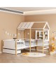 Παιδικό κρεβάτι Bedria τ.Montessori ξύλο σε λευκή-φυσική απόχρωση 190x90εκ Υλικό: PINE WOOD - PLYWOOD 370-000030