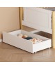 Παιδικό κρεβάτι Bedria τ.Montessori ξύλο σε λευκή-φυσική απόχρωση 190x90εκ Υλικό: PINE WOOD - PLYWOOD 370-000030