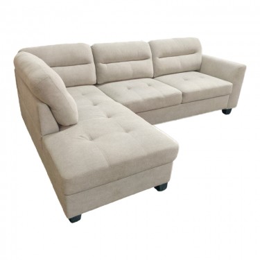 Γωνιακός καναπές δεξιά γωνία Camile ύφασμα σε μπεζ απόχρωση 270x174x95εκ Υλικό: FABRIC  -POCKET SPRING - PP LEGS -EUCALYPTUS WOOD 371-000004