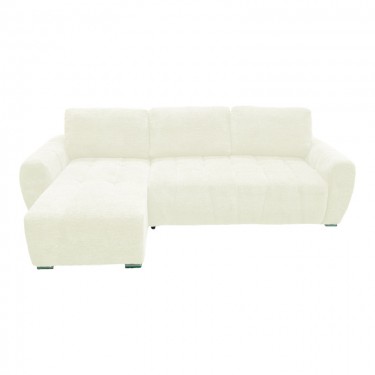 Γωνιακός αναστρέψιμος καναπές-κρεβάτι Vivad ύφασμα σε μπεζ απόχρωση 275x164x91εκ Υλικό: CHENILLE FABRIC - FOAM - EUCALYPTUS WOOD 371-000009