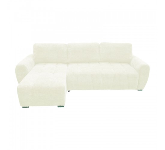 Γωνιακός αναστρέψιμος καναπές-κρεβάτι Vivad ύφασμα σε μπεζ απόχρωση 275x164x91εκ Υλικό: CHENILLE FABRIC - FOAM - EUCALYPTUS WOOD 371-000009