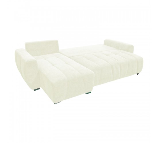 Γωνιακός αναστρέψιμος καναπές-κρεβάτι Vivad ύφασμα σε μπεζ απόχρωση 275x164x91εκ Υλικό: CHENILLE FABRIC - FOAM - EUCALYPTUS WOOD 371-000009