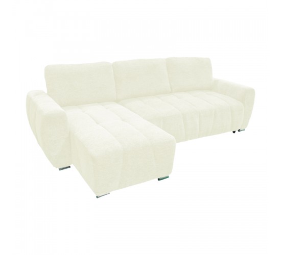 Γωνιακός αναστρέψιμος καναπές-κρεβάτι Vivad ύφασμα σε μπεζ απόχρωση 275x164x91εκ Υλικό: CHENILLE FABRIC - FOAM - EUCALYPTUS WOOD 371-000009