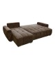 Γωνιακός αναστρέψιμος καναπές-κρεβάτι Vivad ύφασμα σε απόχρωση σκούρο καφέ 275x164x91εκ Υλικό: CHENILLE FABRIC - FOAM - EUCALYPTUS WOOD 371-000010