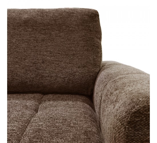 Γωνιακός αναστρέψιμος καναπές-κρεβάτι Vivad ύφασμα σε απόχρωση σκούρο καφέ 275x164x91εκ Υλικό: CHENILLE FABRIC - FOAM - EUCALYPTUS WOOD 371-000010