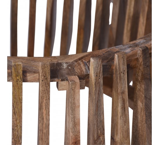 Τραπέζι σαλονιού Mable mango ξύλο σε φυσική απόχρωση με επιφάνεια μαρμάρου Φ120x45εκ Υλικό: MANGO WOOD - MARBLE 372-000017