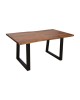 Τραπέζι Miles μασίφ ξύλο ακακίας πάχους 3.7-4εκ σε καρυδί απόχρωση με μαύρα μεταλλικά πόδια 160x90x76εκ Υλικό: 3.7-4 CM ACACIA SOLID WOOD - METAL 372-000020