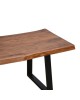 Τραπέζι σαλονιού Miles μασίφ ξύλο ακακίας πάχους 3.7-4εκ σε καρυδί απόχρωση με μαύρα μεταλλικά πόδια 115x60x45εκ Υλικό: 3.7 CM ACACIA SOLID WOOD - METAL 372-000021