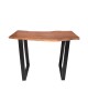 Τραπέζι μπαρ Miles μασίφ ξύλο ακακίας 3.7-4εκ σε καρυδί απόχρωση με μαύρα μεταλλικά πόδια 120x53x97εκ Υλικό: 3.7 CM ACACIA SOLID WOOD - METAL 372-000022