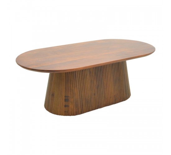 Τραπέζι σαλονιού Aithra μασίφ ξύλο μάνγκο καρυδί 120x60x42εκ Υλικό: MANGO WOOD 372-000028