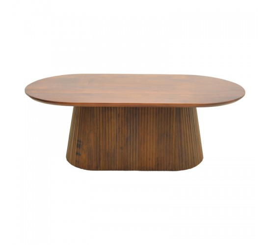 Τραπέζι σαλονιού Aithra μασίφ ξύλο μάνγκο καρυδί 120x60x42εκ Υλικό: MANGO WOOD 372-000028