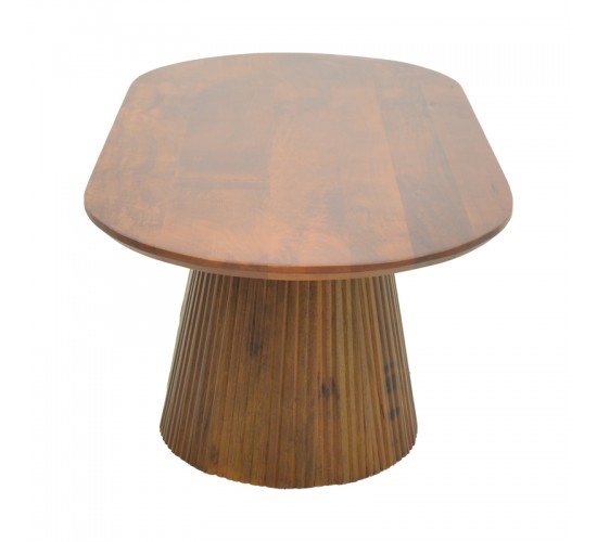 Τραπέζι σαλονιού Aithra μασίφ ξύλο μάνγκο καρυδί 120x60x42εκ Υλικό: MANGO WOOD 372-000028