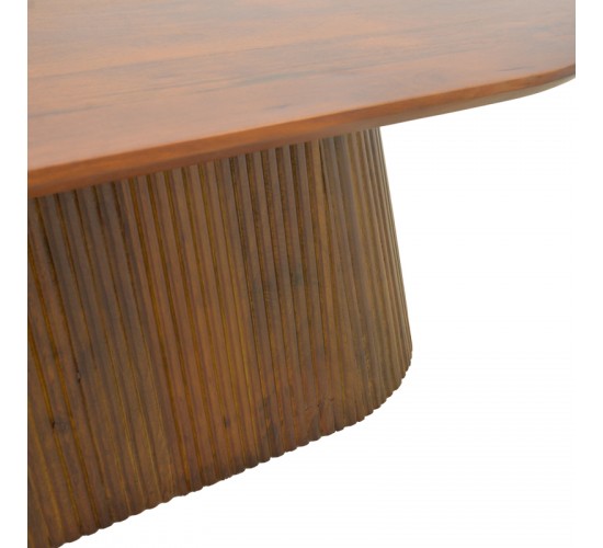 Τραπέζι σαλονιού Aithra μασίφ ξύλο μάνγκο καρυδί 120x60x42εκ Υλικό: MANGO WOOD 372-000028